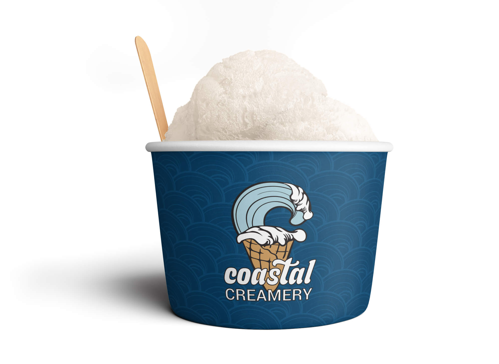 Coastal Creamery Ice Cream Cup Design